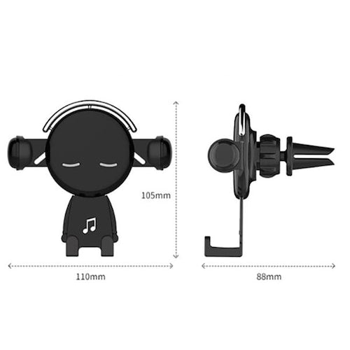 Cartoon Music Modeling Air Outlet Car Mobile Phone Holder