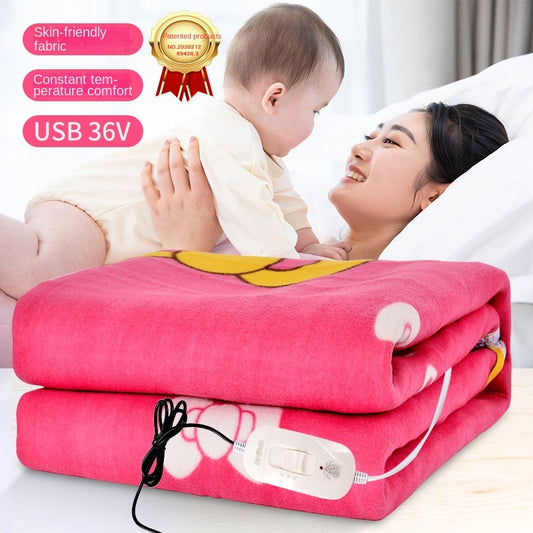 Single and Double Control Dormitory Household Electric Blanke Cushion