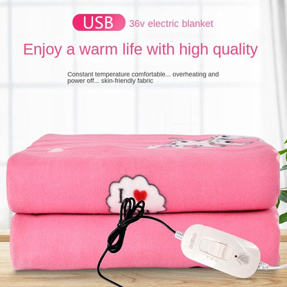Single and Double Control Dormitory Household Electric Blanke Cushion