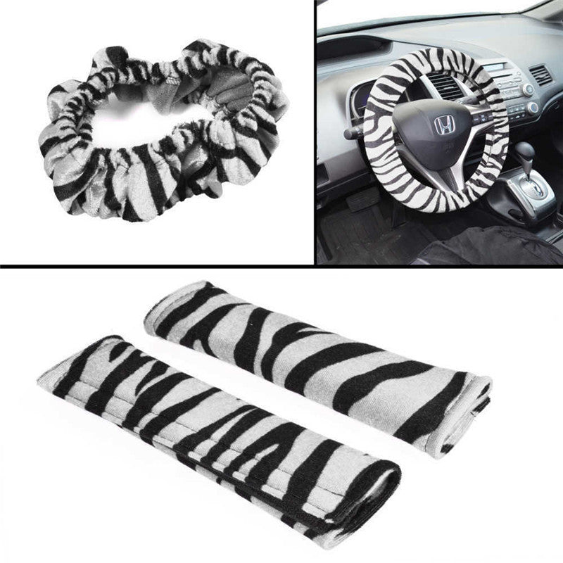 Car Seat Cushion Covers Leopard Zebra Full Set Auto Interior Protection