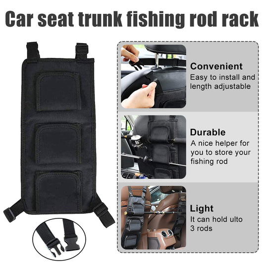 Car Seat Fishing Rod Rack Adjustable Organizer 2Pcs