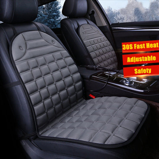 Car Electric Heated Seat Winter Pad Cushions 2Pcs In 1 Fast Heated & Adjustable