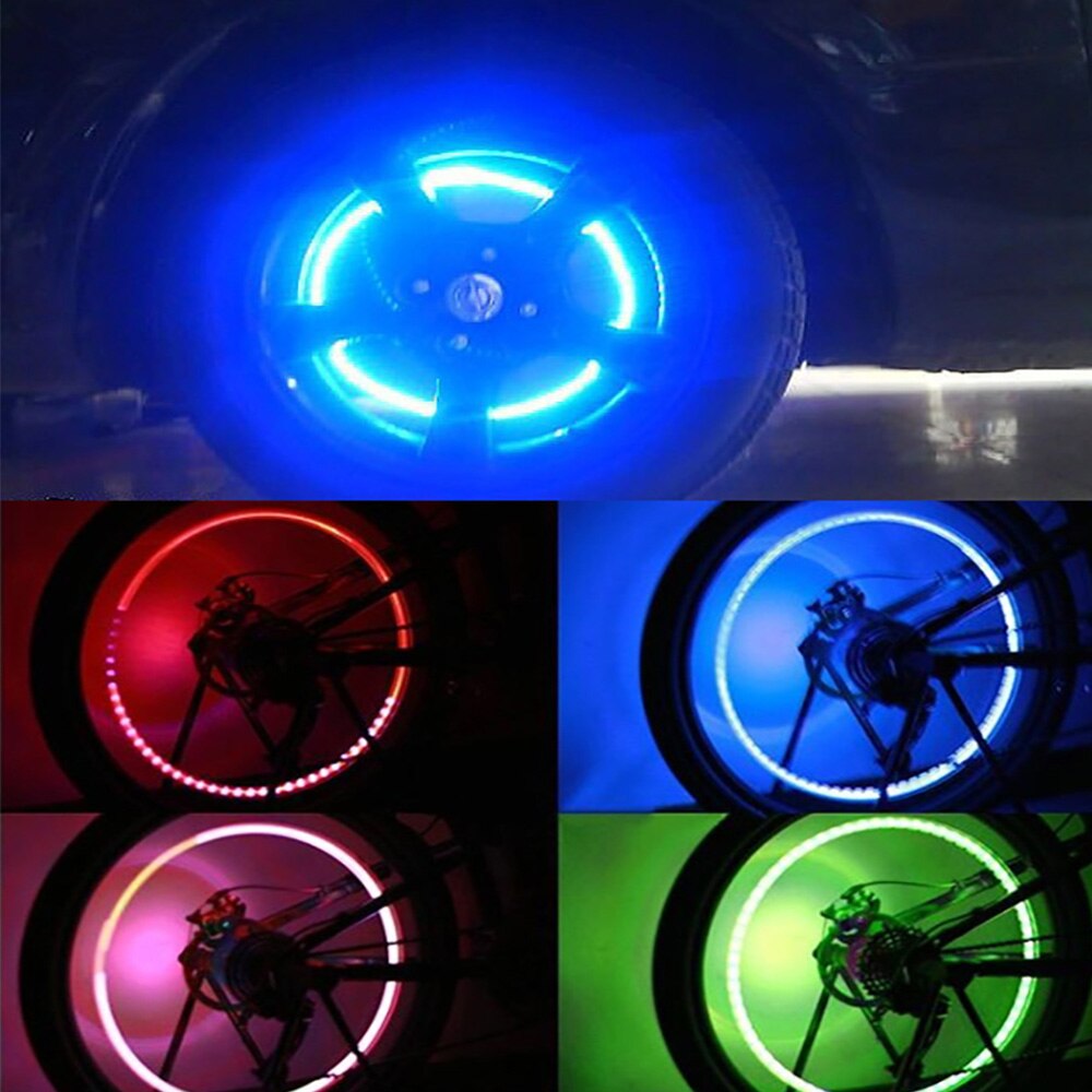 Car Bike Light Caps Accessories Lamp Wheel Tire Spoke