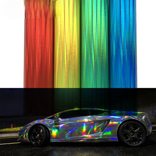 Auto Car Wrap Film Rainbow Car Body Decoration Sticker 100*30cm