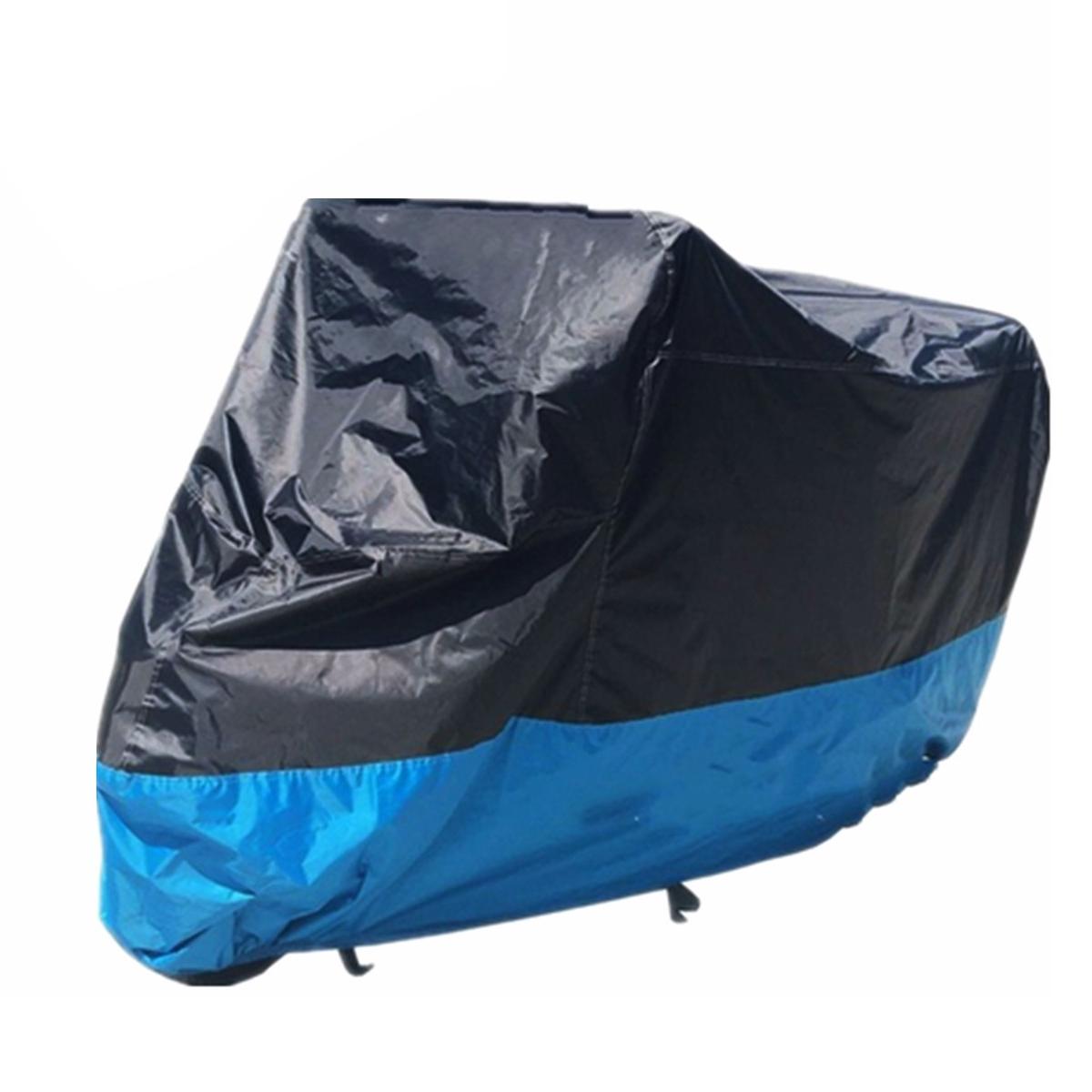 Motorcycle Waterproof Cover Rain Dust Protector Blue Black