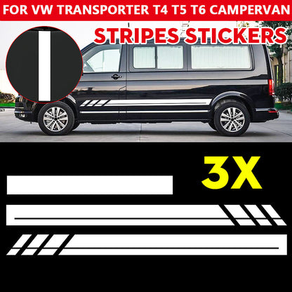 Car Stripes Hood Stickers Decals for VW Transporter Camper Van