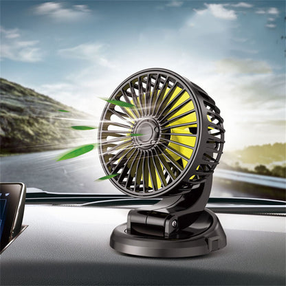 Mini Car Fan USB Rechargeable Shaking Head Folded