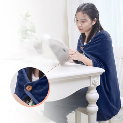 Blanket Thermostat Soft Plush Camping Home USB Heating Portable Cushion