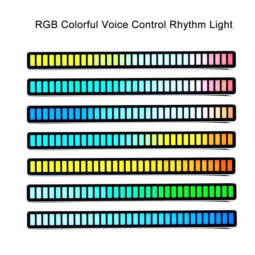 LED Sound Control Rhythm Colors Car Home USB Light