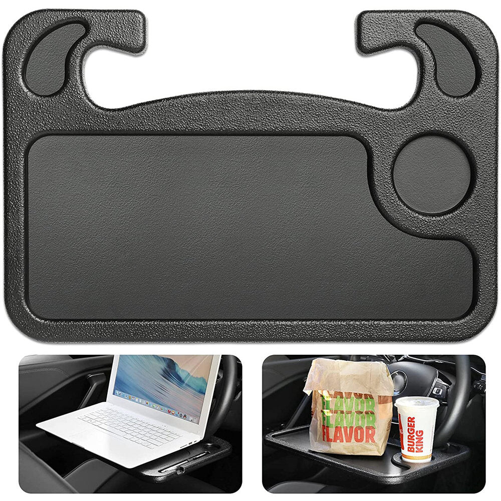 Car Steering Desk Tray Meal Plate Laptop Tablet Organizer