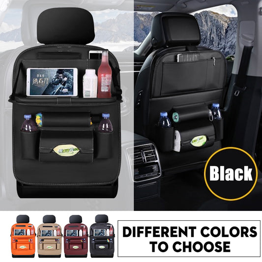 Car Seat Back Bag Organizer Hangable Leather Table Storage