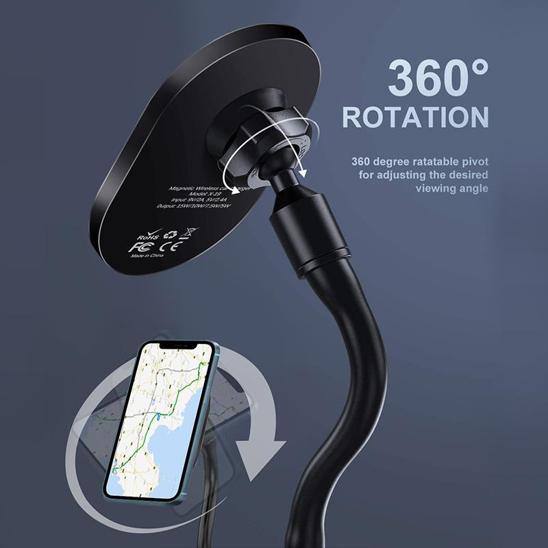Car Cup Holder Phone Mount Magnetic Wireless Cup Charger