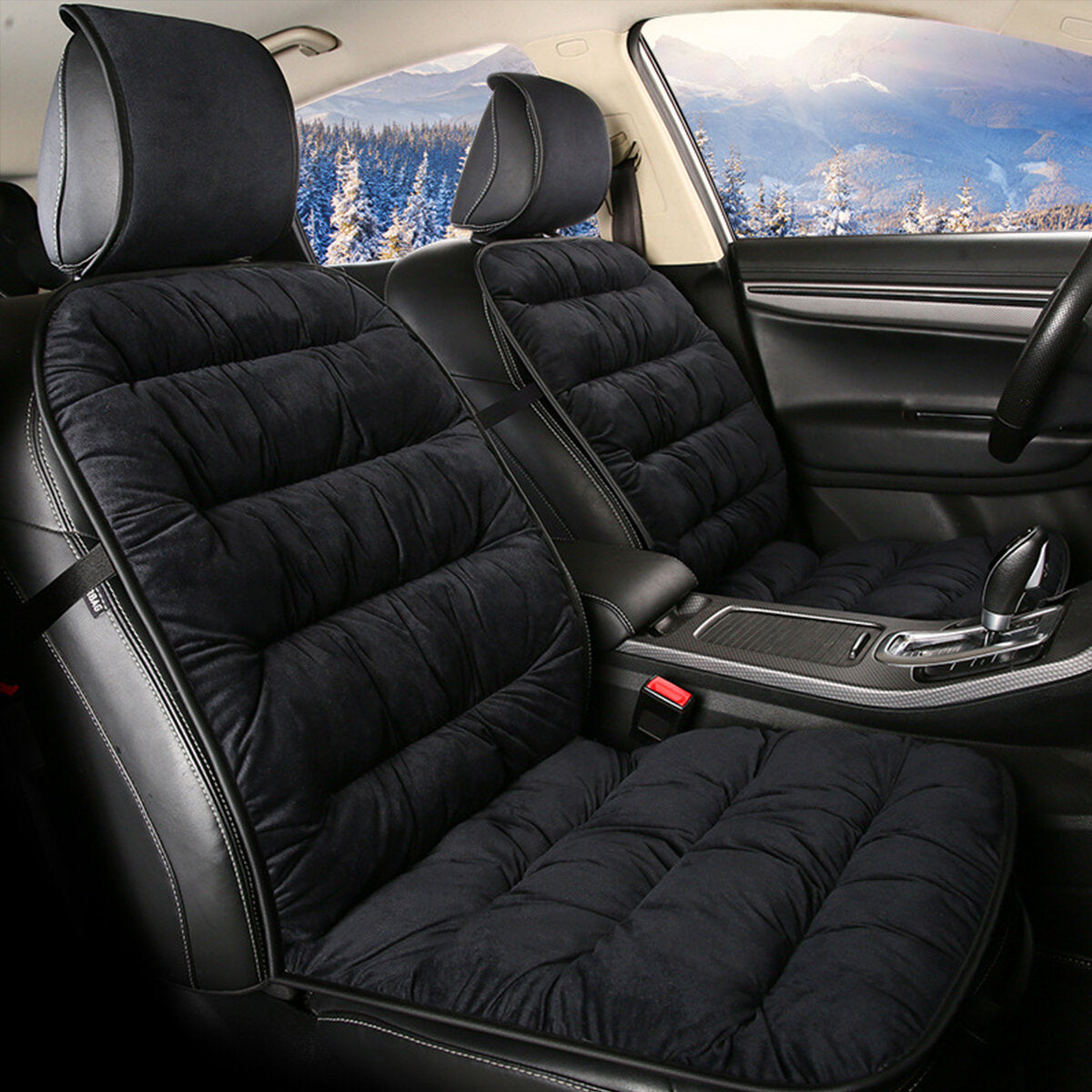Car Warm Seat Cushion Winter Plush Comfortable Universal Protection Pad 1 Pcs