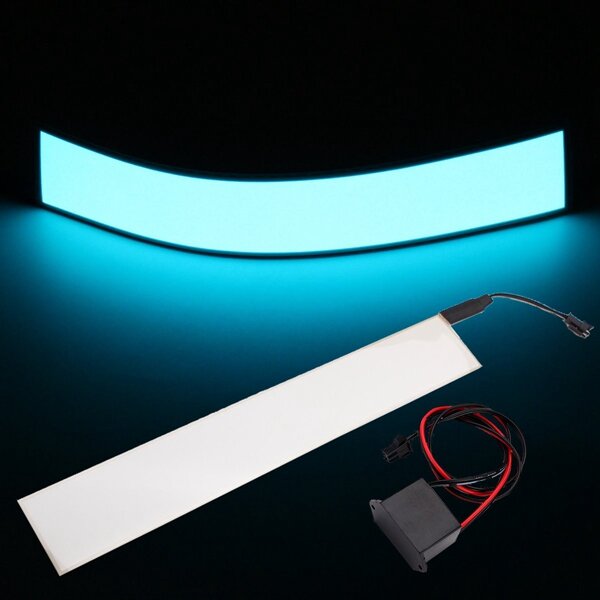 Flexible Electroluminescent Tape Panel Light Decorations 12x2 Inch