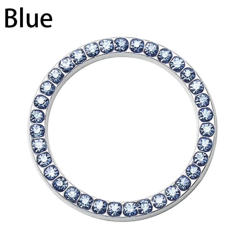 Auto Car Bling Key Car SUV Start Switch Button Decorative Diamond Ring 40mm/1.57"