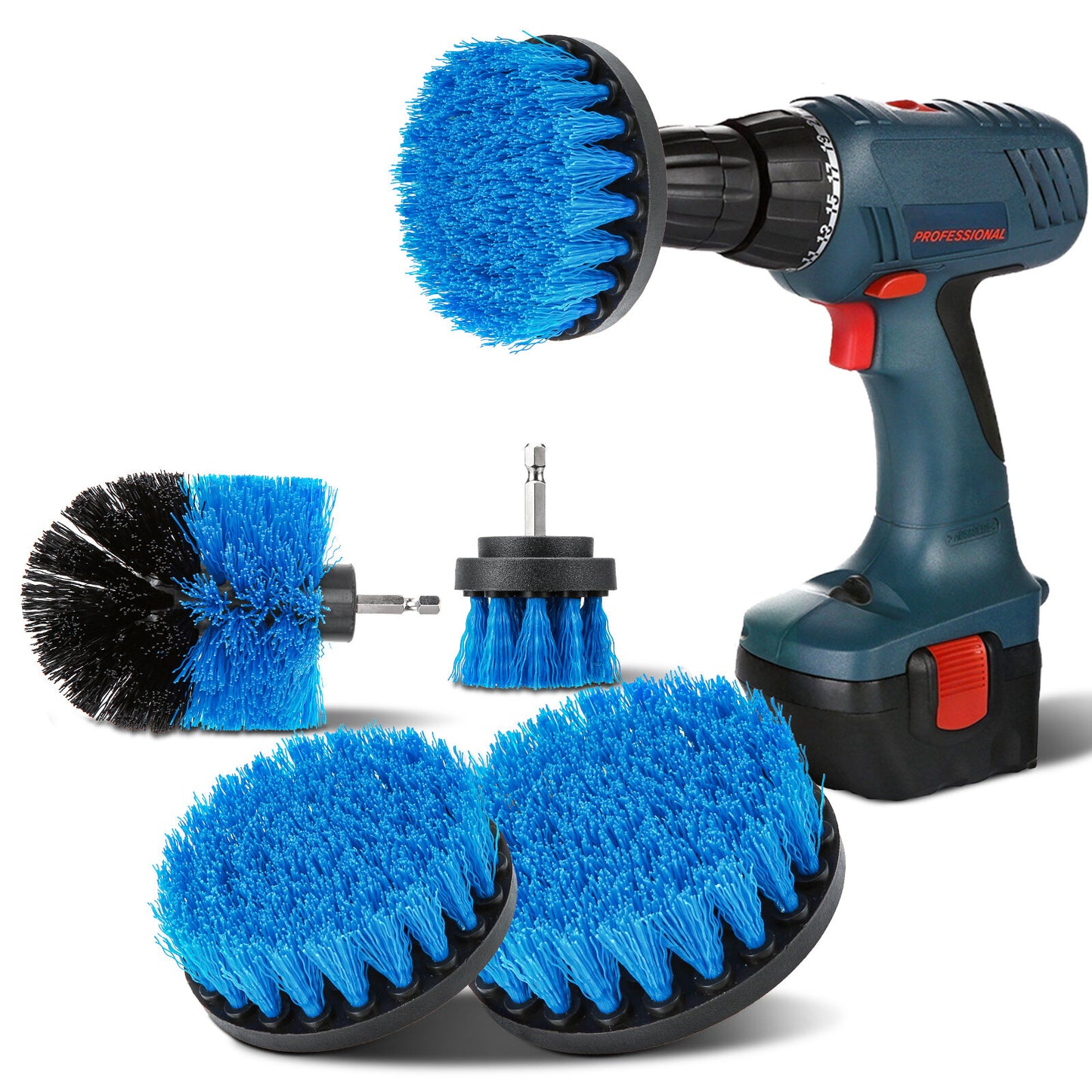Car Drill Brush Attachment Electric Drill Brushes Cleaning Tools 4 Pieces