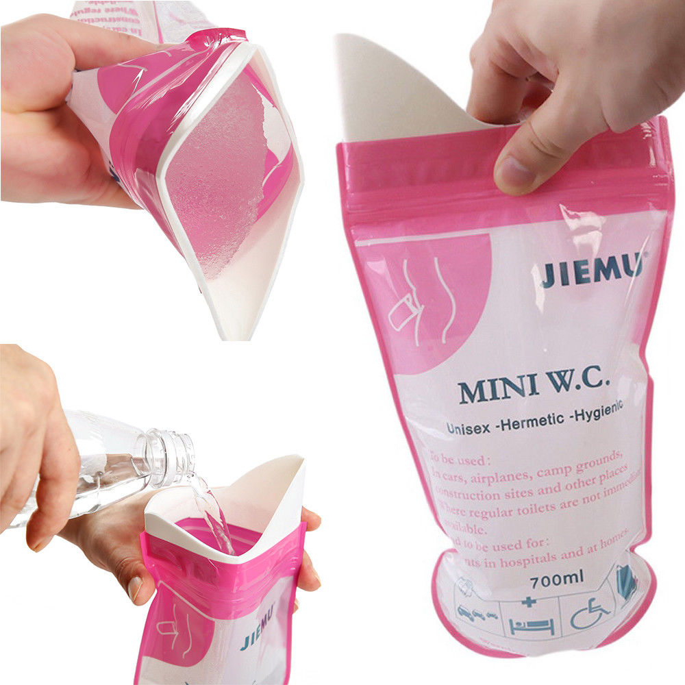 Mini Mobile Toilet Emergency Urinate Bags Easy Take Piss Vomit Bags