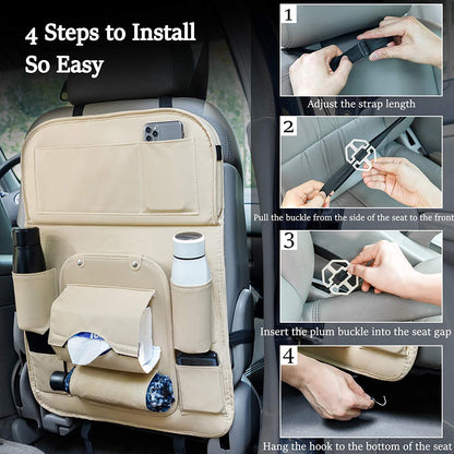 Car Organizer Back Seat Protector Storage Foldable Table