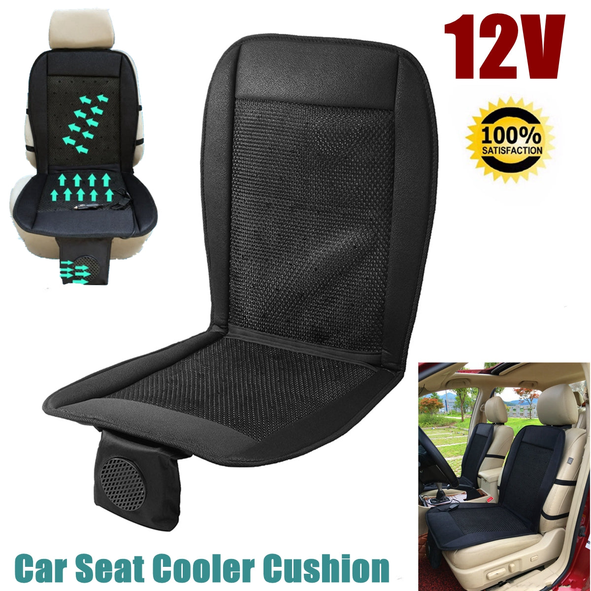 Car Seat Cushion Cover Conditioned Cooler 12V