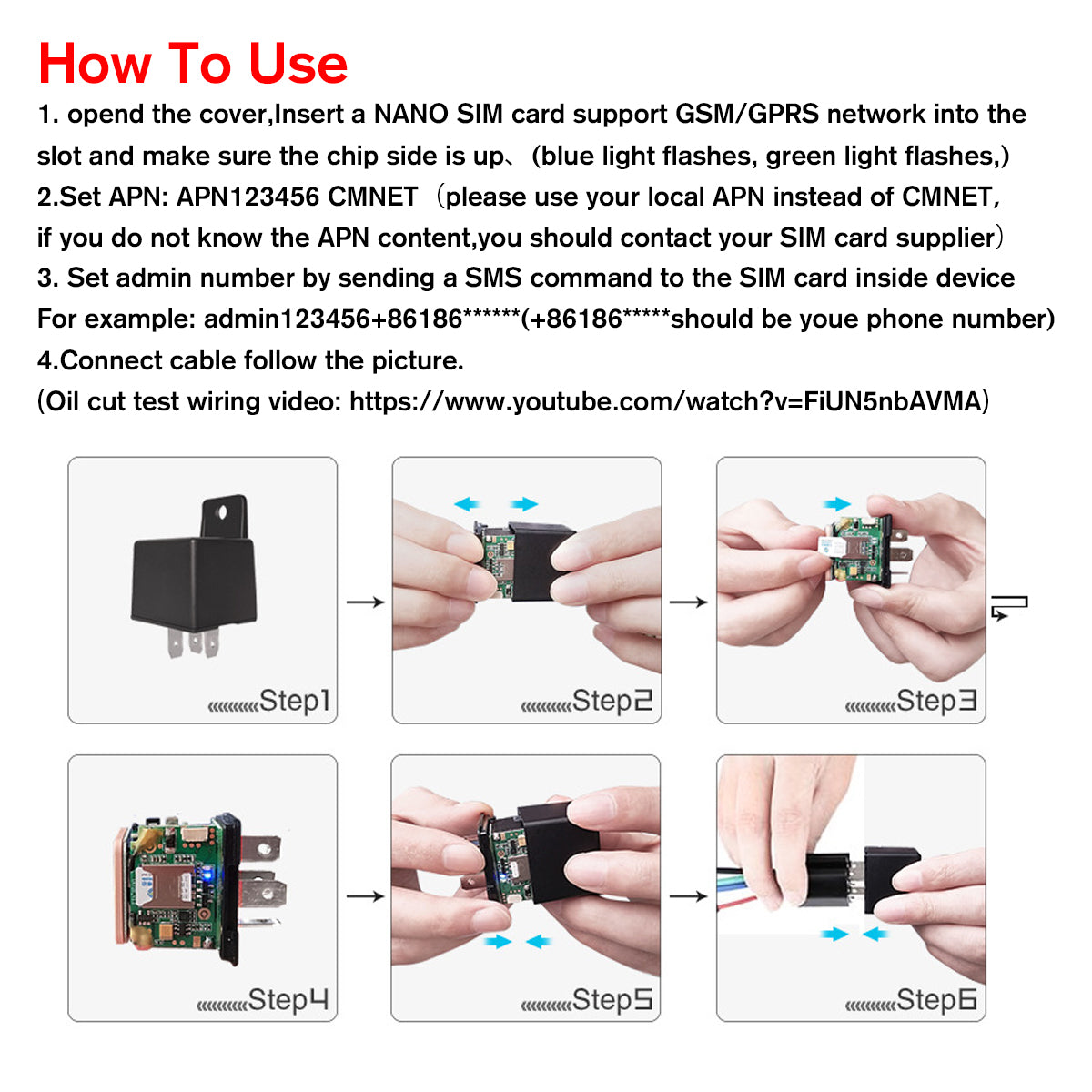 GPS Tracker GSM GPRS Locator Anti-theft System Remote Cut