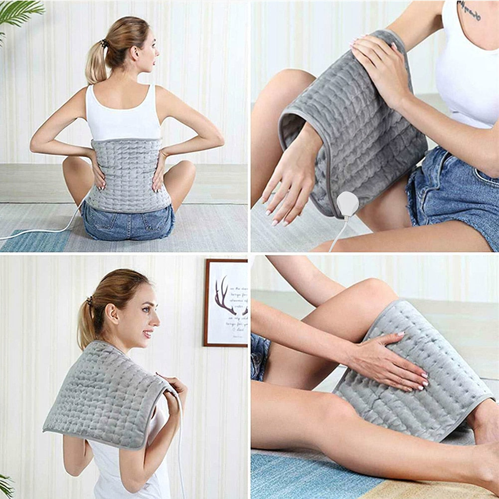 Microplush Electric Gear Blanket Waist Back Pain Relief Winter Warmer Cushion