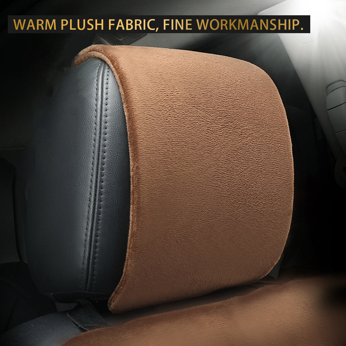 Car Plush Backrest Seat Cushion Soft Plush Cotton Backrest