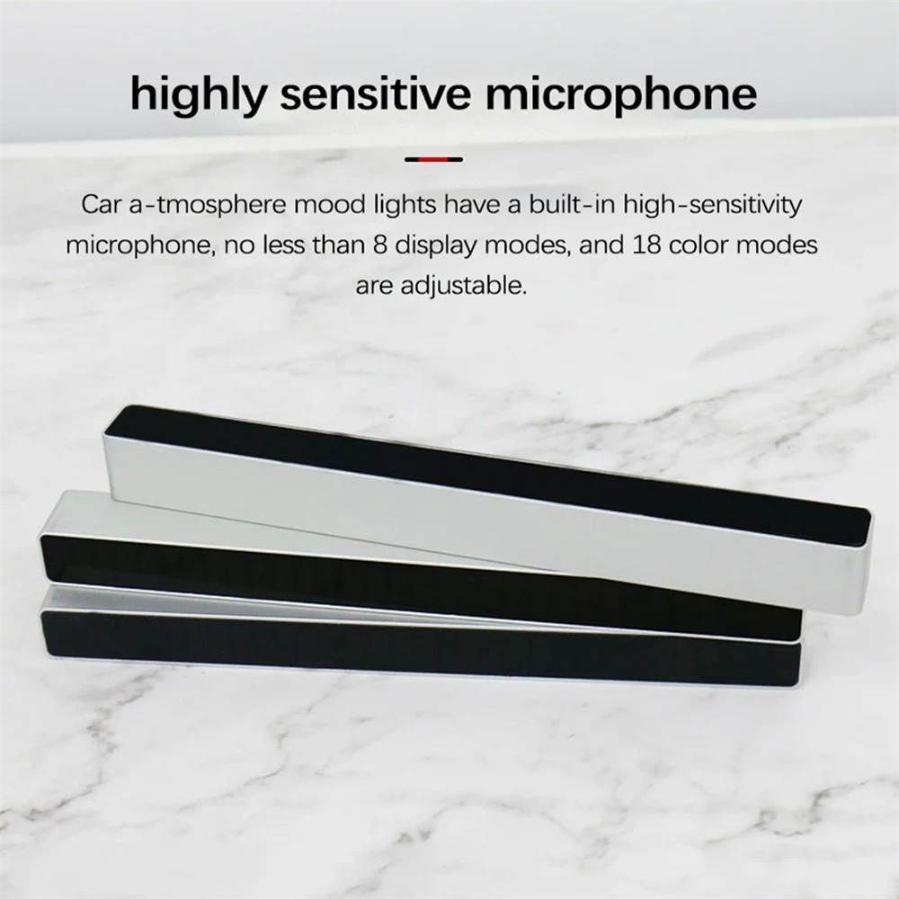 LED Sound Control Rhythm Colors Car Home USB Light