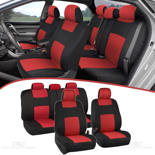Car Seat Covers Full Set Universal Fit for Auto Truck Van SUV 9 Pcs