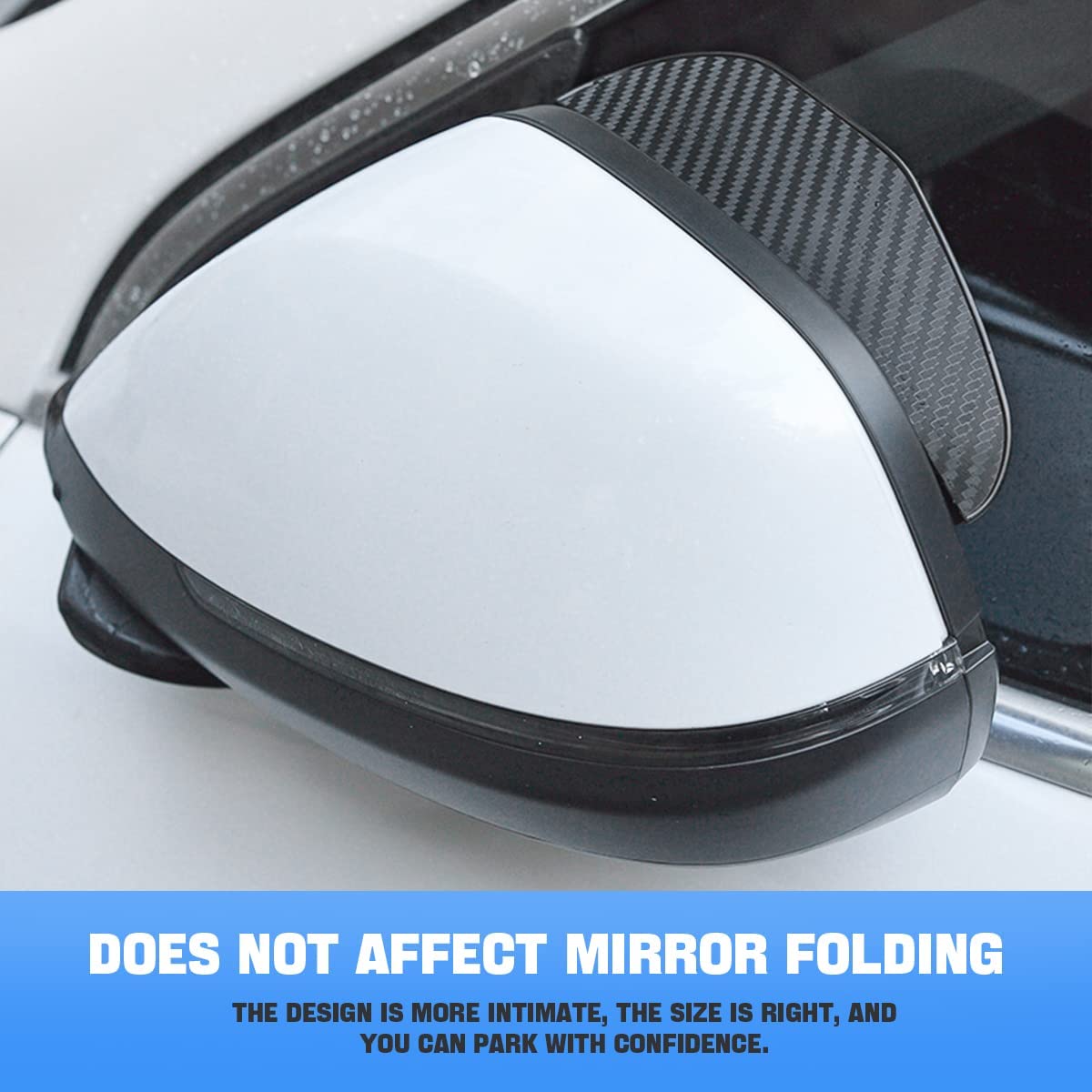 2PCS Car Rear View Mirror Guard Mirror Rain Eyebrow Rain Visor