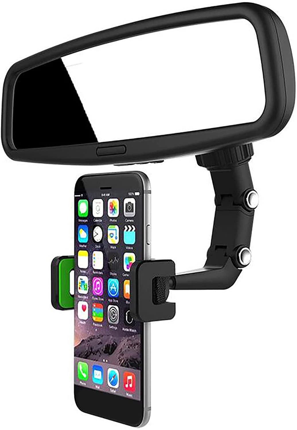 360° Multifunctional Rearview Mirror Phone Holder Phone Mount