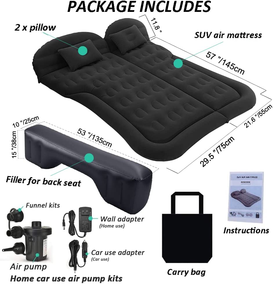 Car SUV Air Mattress Camping Bed Cushion Inflatable Thickened Portable Sleeping Beds