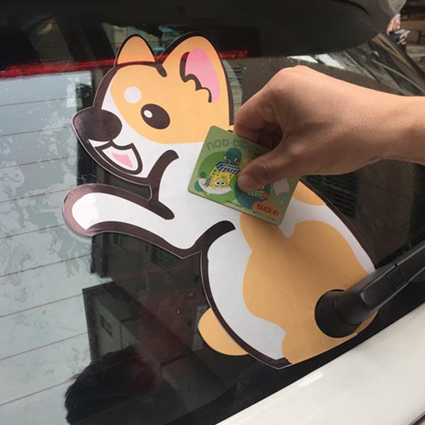 3D Car Stickers Cartoon Kangaroo Rear Window Wiper
