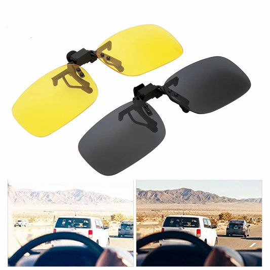Car Driver Goggles Anti-UVA Sun Glasses Driving Lens Clip