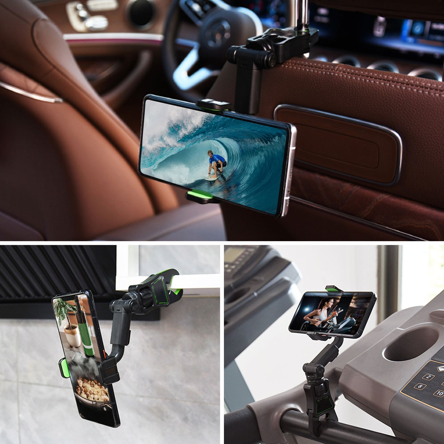 Car Phones Holder Rearview Mirror 360 Degree Rotatable Universal Bracket