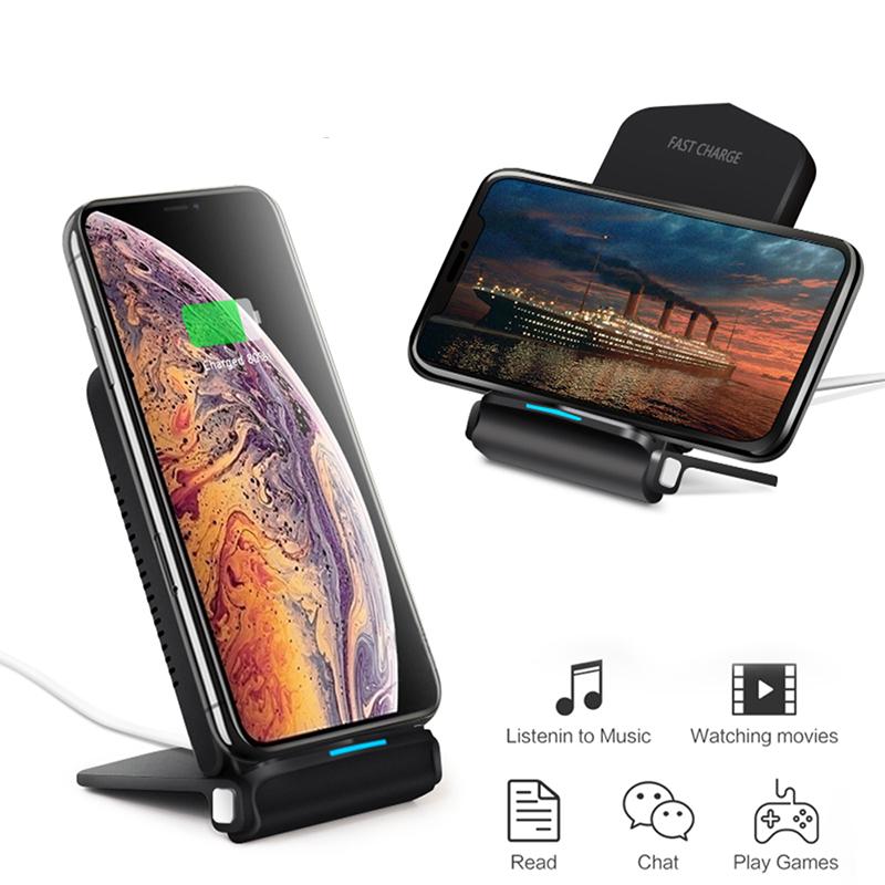 Wireless Phone Charger Stand Foldable Wireless Charging Desk Holder