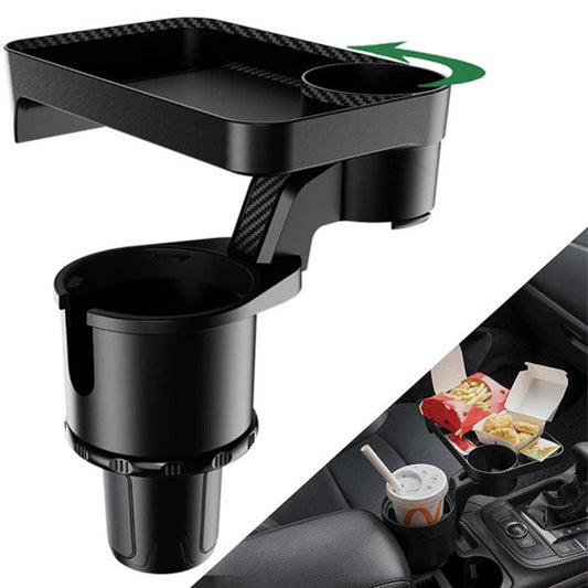 Car Cup Holder Tray Dual Black Expande Organizer