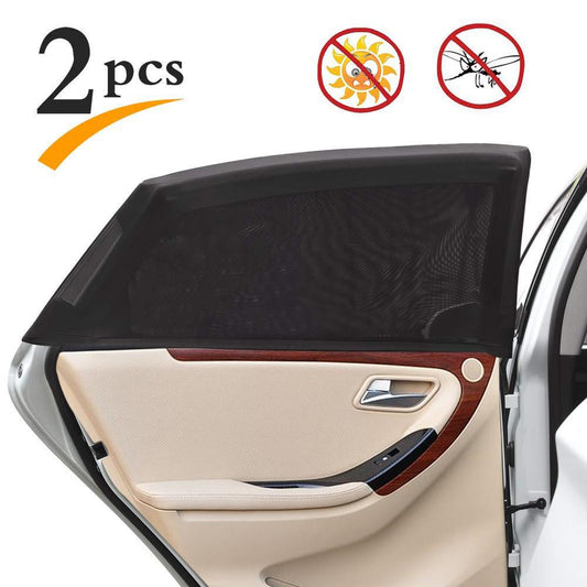 Car Window Shade- 2 Pack- Universal Cling Sunshade for Car Side Windows