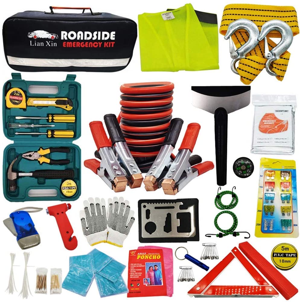 Car Roadside First Aid Emergency Essential Jumper Kit