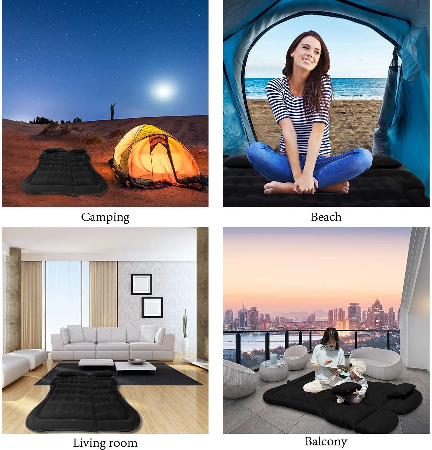 Car SUV Air Mattress Camping Bed Cushion Inflatable Thickened Portable Sleeping Beds