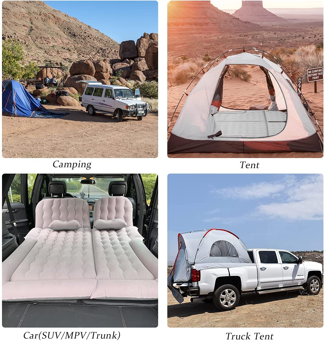Car Camping SUV Air Mattress Inflatable Trunk Backseat Bed