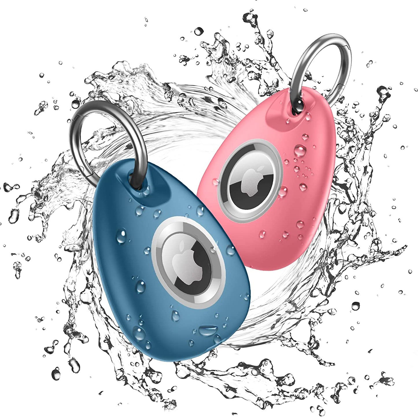 AirTag Holder for Apple Keychain Waterproof Case Storage 2 Pack