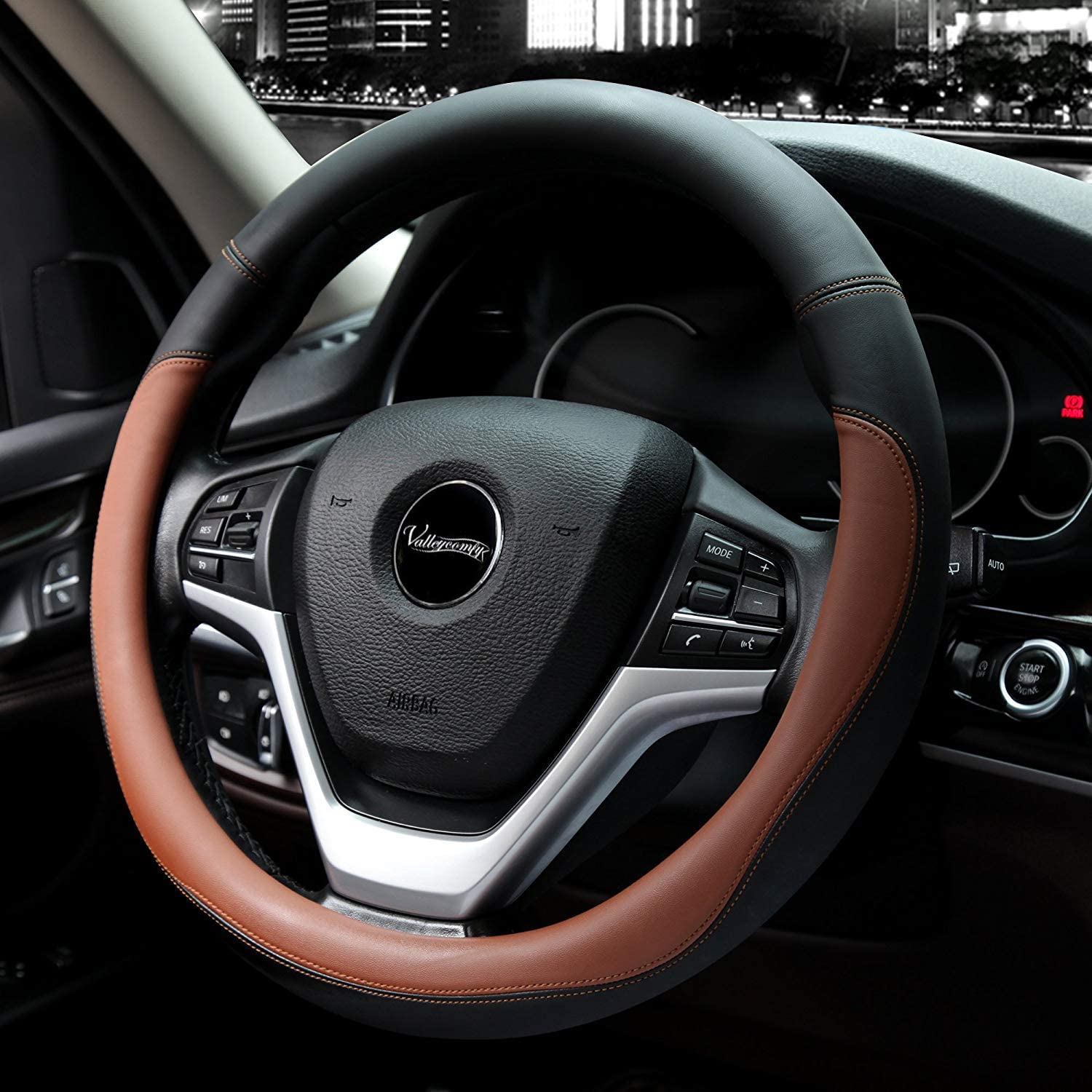 Car Valley Comfy Microfiber Leather Steering Wheel Covers