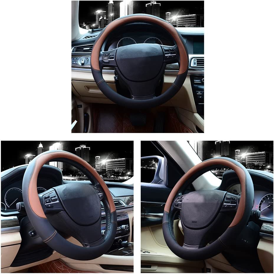 Car Valley Comfy Microfiber Leather Steering Wheel Covers