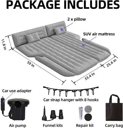 Car SUV Air Mattress Upgraded Flocking Sleeping Bed