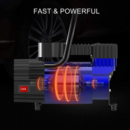 Car Air Compressor 12V LED Light DC Digital Tire Inflator