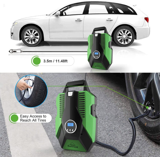 Car Inflator Portable Compressor Auto Digital Tire Air Pump Tools