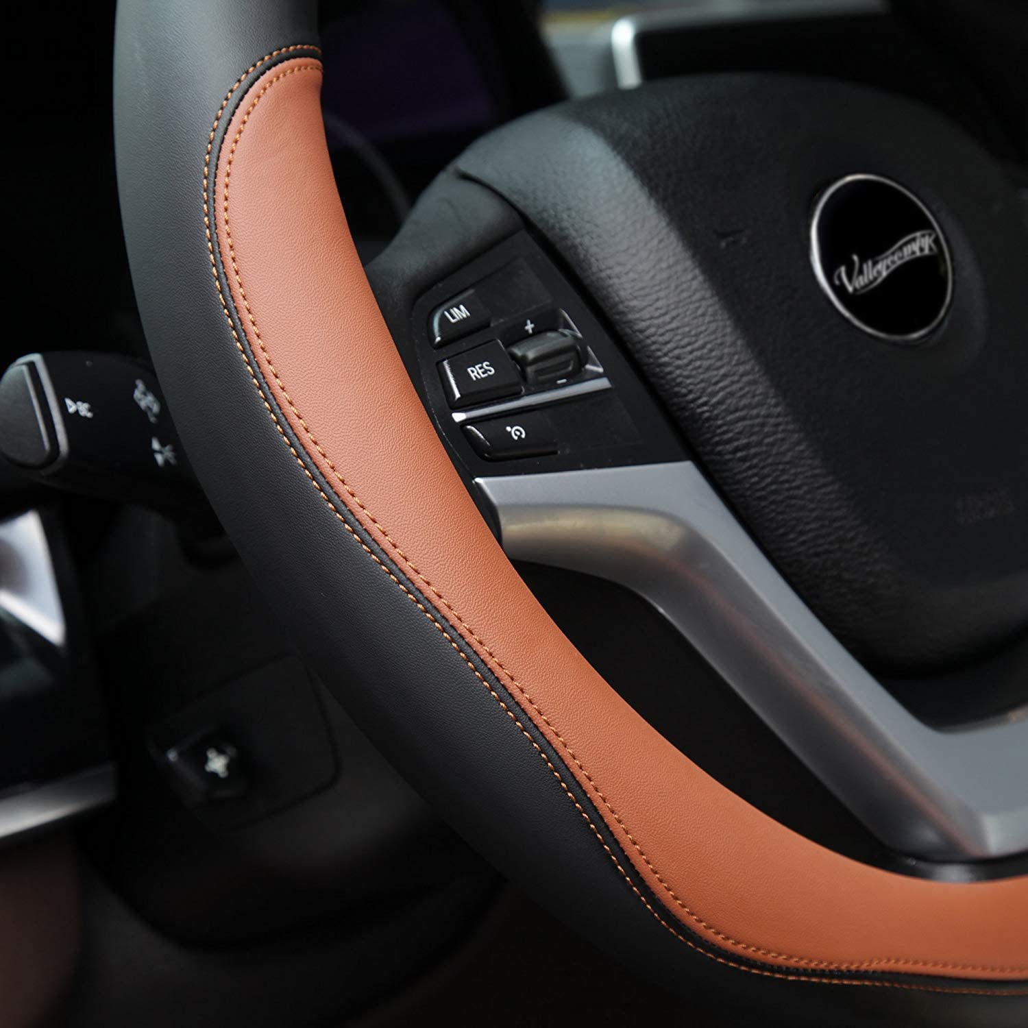 Car Valley Comfy Microfiber Leather Steering Wheel Covers