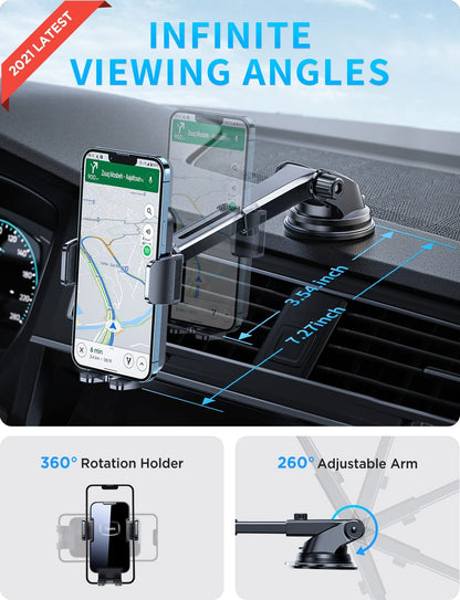 Car Phone Holder Mount 3 in 1 Car Phone Mount Windshield Air Vent