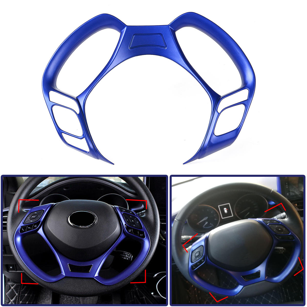 Car Steering Wheel Button Covers Trim Decoration for Toyota C-HR 2016 Up