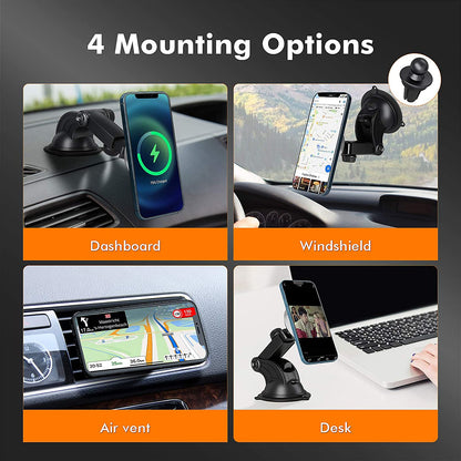 Car Dashboard Vent Mount Windshield Wireless Charger for iPhone